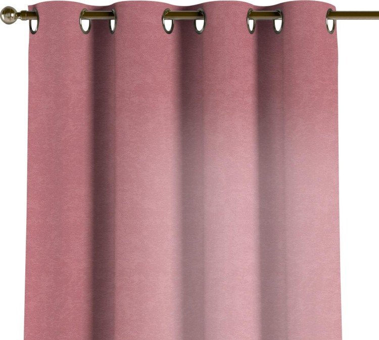 Комплект штор на люверсах софт однотонный розовый