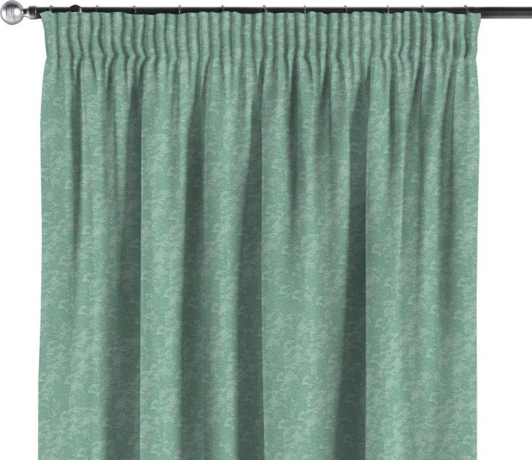 Комплект штор софт мрамор светло-зелёный, на тесьме «Карандаш»