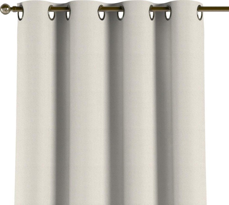 Комплект штор на люверсах ткань блэкаут с блеском светло-серый