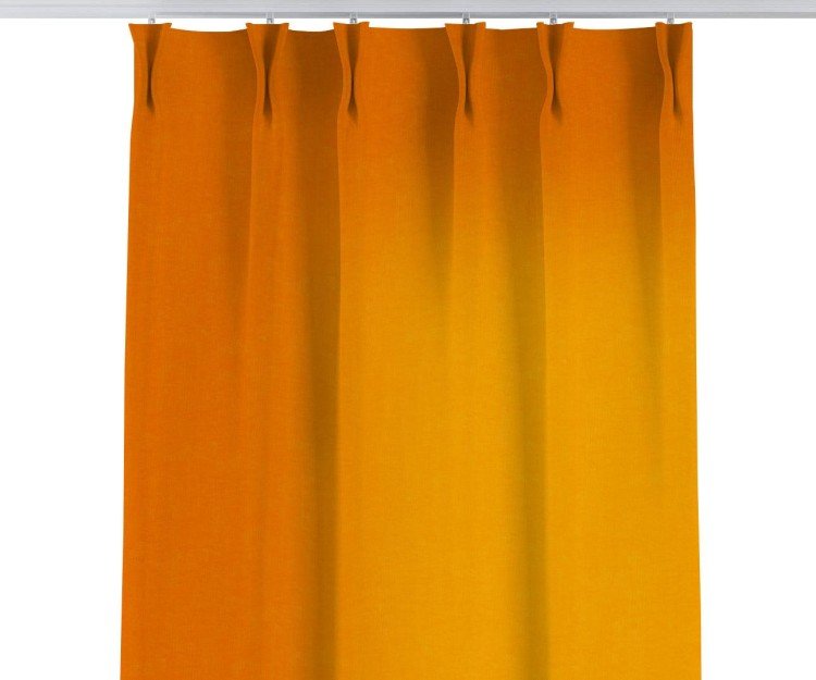 Комплект штор канвас оранжевый, на тесьме «Кустик»